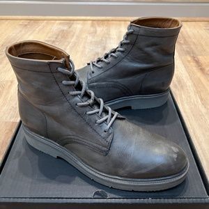 Frye MEN Bowery Light Lace Up Gray Silverstone Size 11